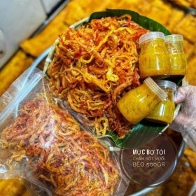 MỰC BƠ TỎI CHẤM SỐT MUỐI BÉO