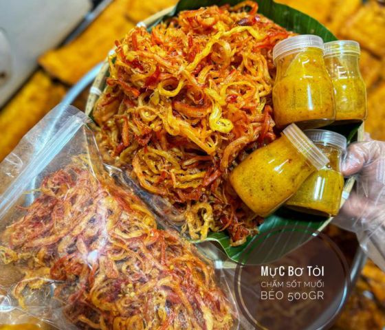 MỰC BƠ TỎI CHẤM SỐT MUỐI BÉO